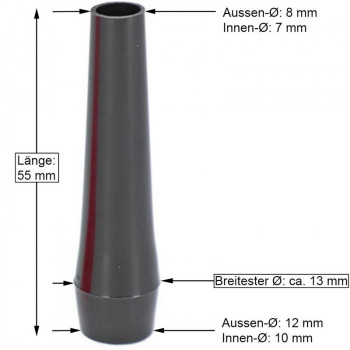 AO Hygienemundstücke - Innen (10Stk.) - schwarz AO Hygienemundstücke - Innen (10Stk.) - schwarz